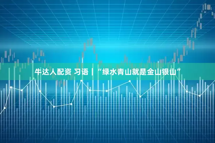 牛达人配资 习语｜“绿水青山就是金山银山”