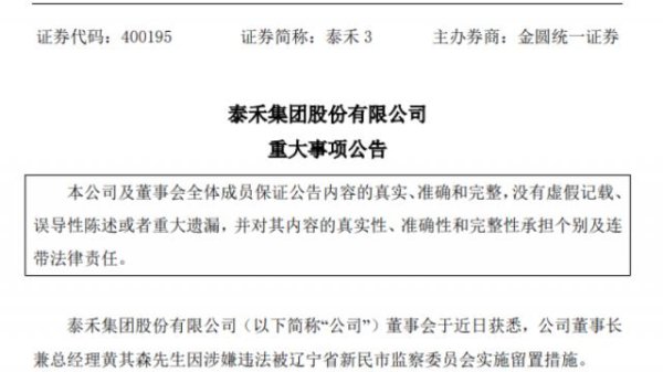 创通网 “第二代豪宅教父”黄其森被留置，他15岁考入大学，31岁创业，身家曾达200亿元